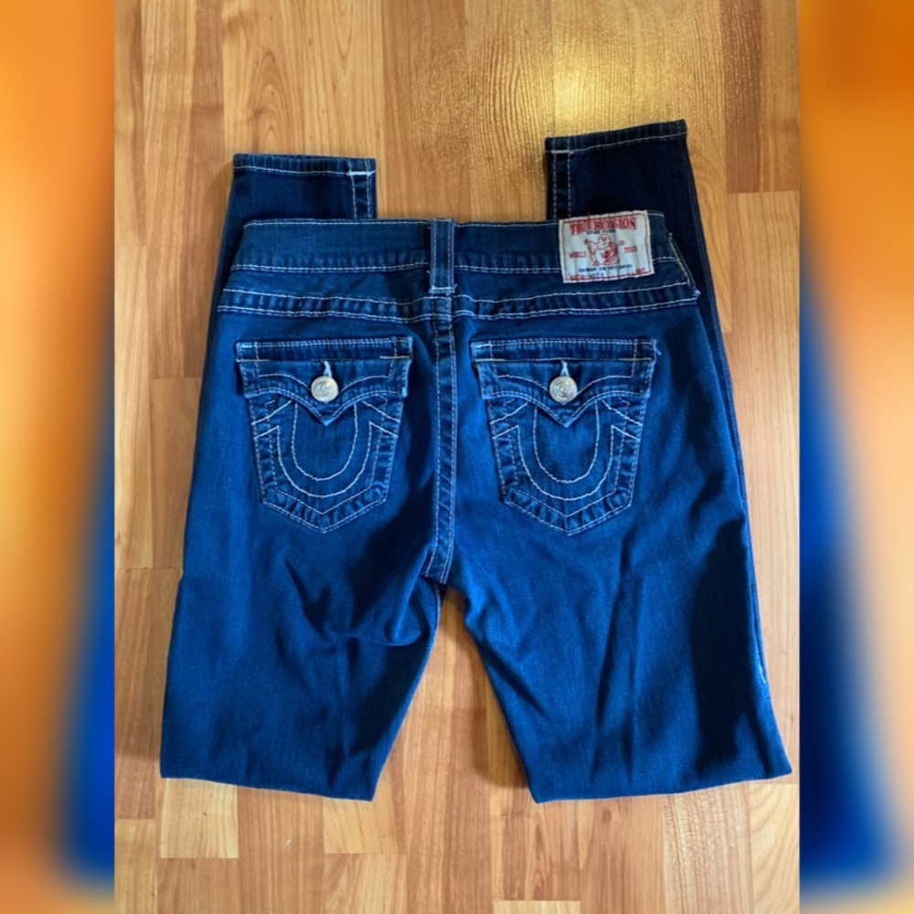 True Religion dark wash skinny jeans